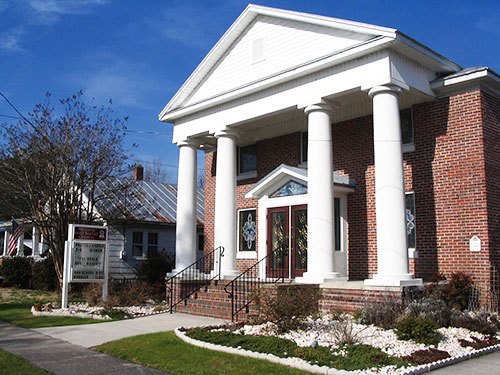 Oriental First Baptist Church Front of the Building