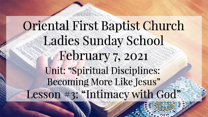 OFBC Ladies Sunday School for February 7 2021