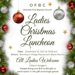 OFBC Ladies Christmas Luncheon Info