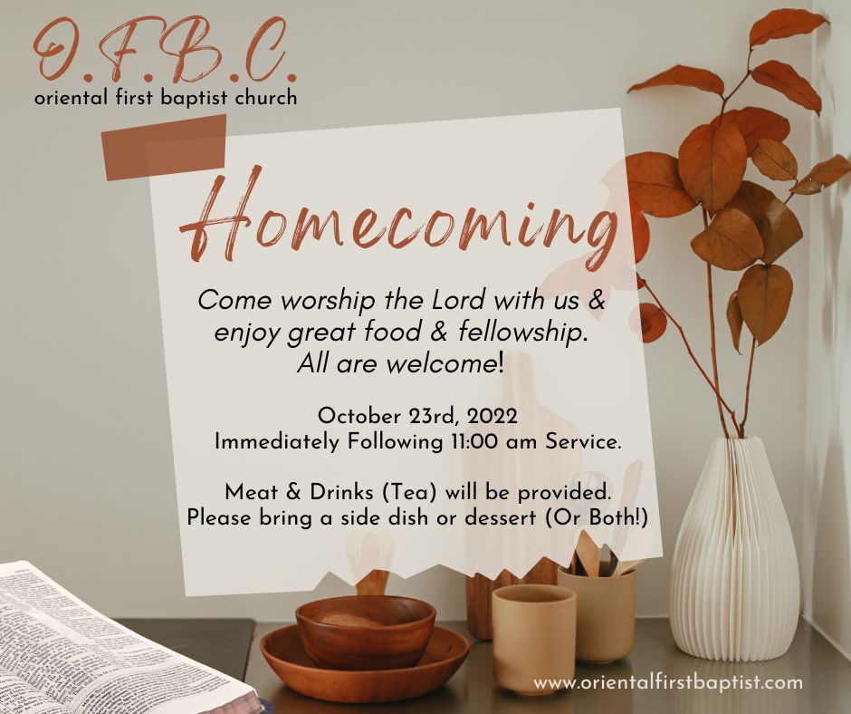 OFBC Homecoming Announcement - October 23, 2022